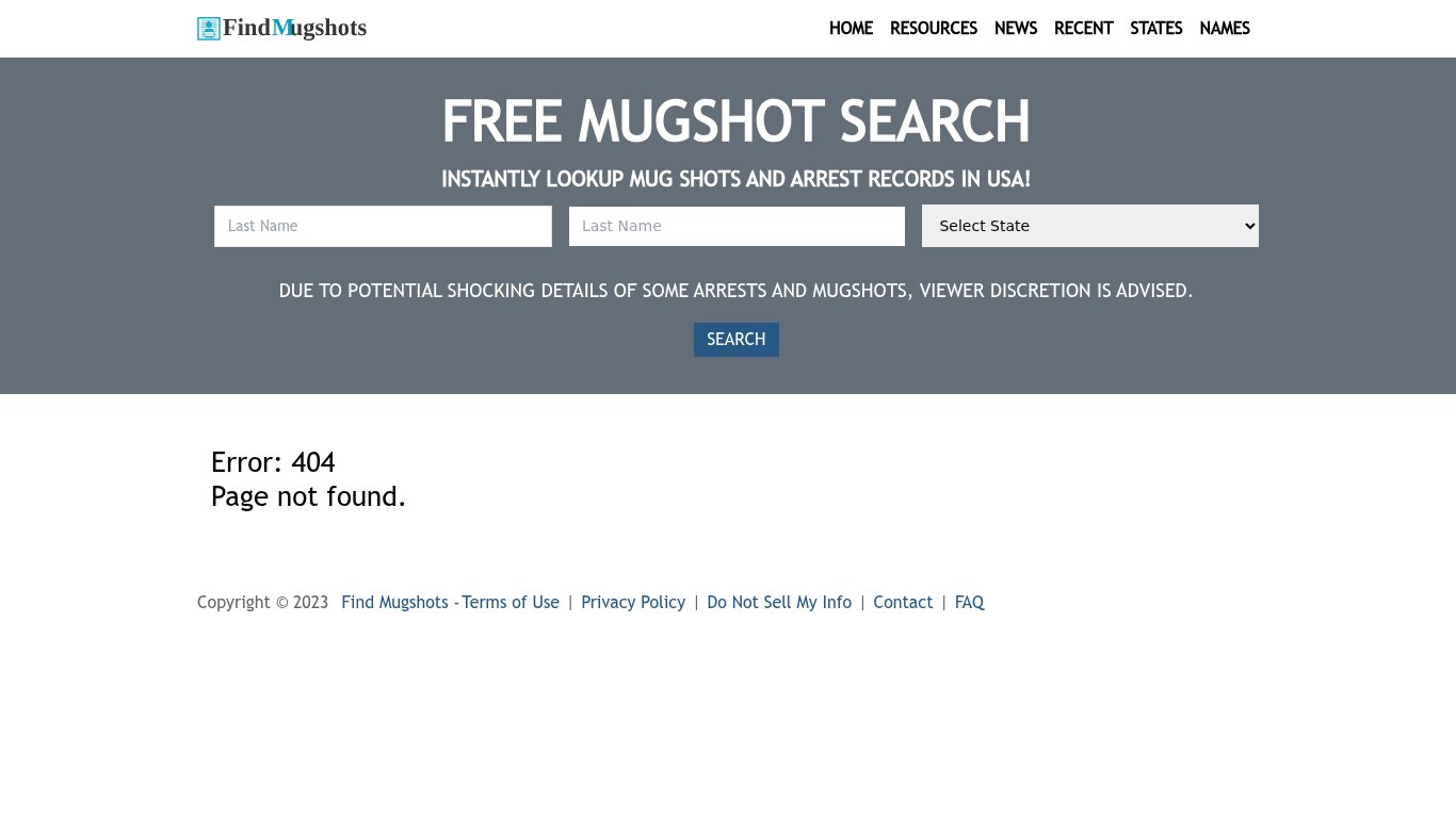 Find South Dakota Mugshots - Find Mugshots